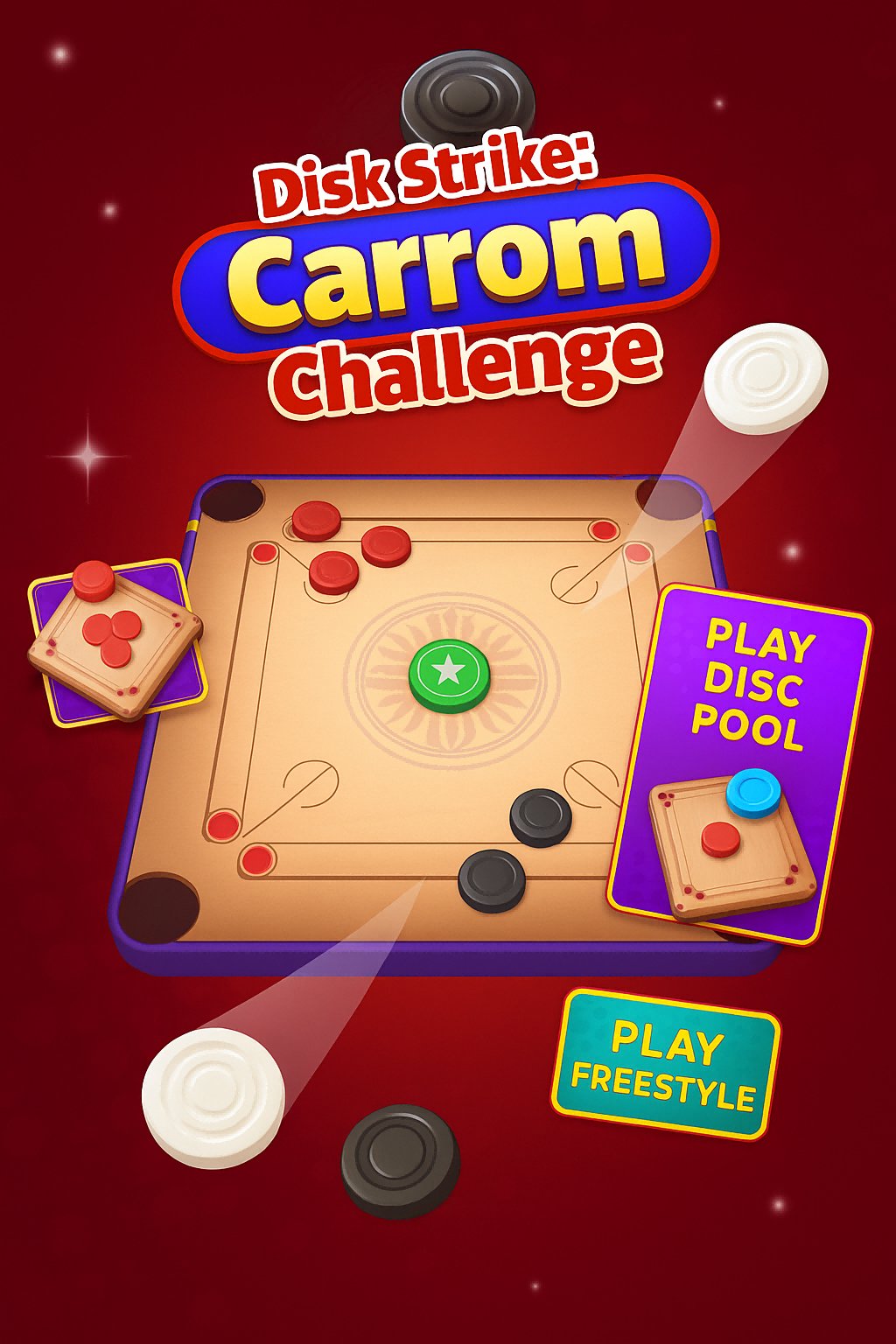 Disk Strike: Carrom Challenge